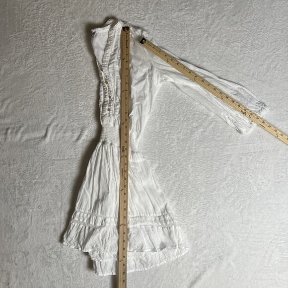 Rails Women’s Linen Blend Dress Size XS White Coachella Beachy Boho Cottagecore - Picture 7 of 8